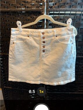 LOFT White Denim Skirt size 10